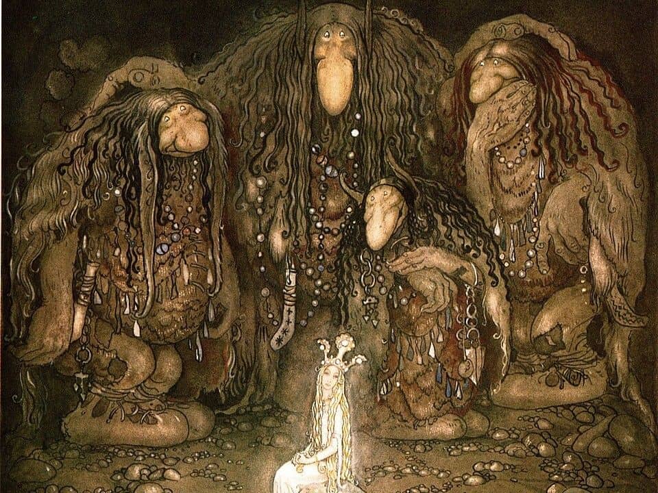Maleriet "Se på dem, sagde troldemor" af John Bauer, via Wikimedia Commons